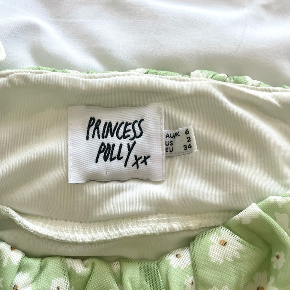 Princess Polly Penney Mini Dress Green Floral - Picture 4 of 6